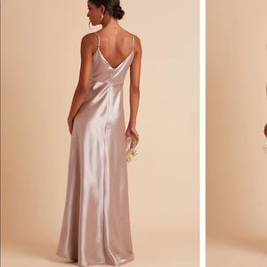 BIRDY GREY dress - satin toupe - jay satin dress style